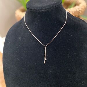 Dainty Sterling Silver Lariat Style Necklace
